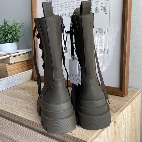 Zara Chunky Combat Boots NWT - Picture 6 of 13